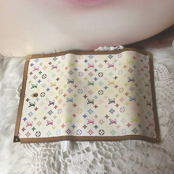 Louis Vuitton multicolor trifold long wallet white - Picture 6 of 8